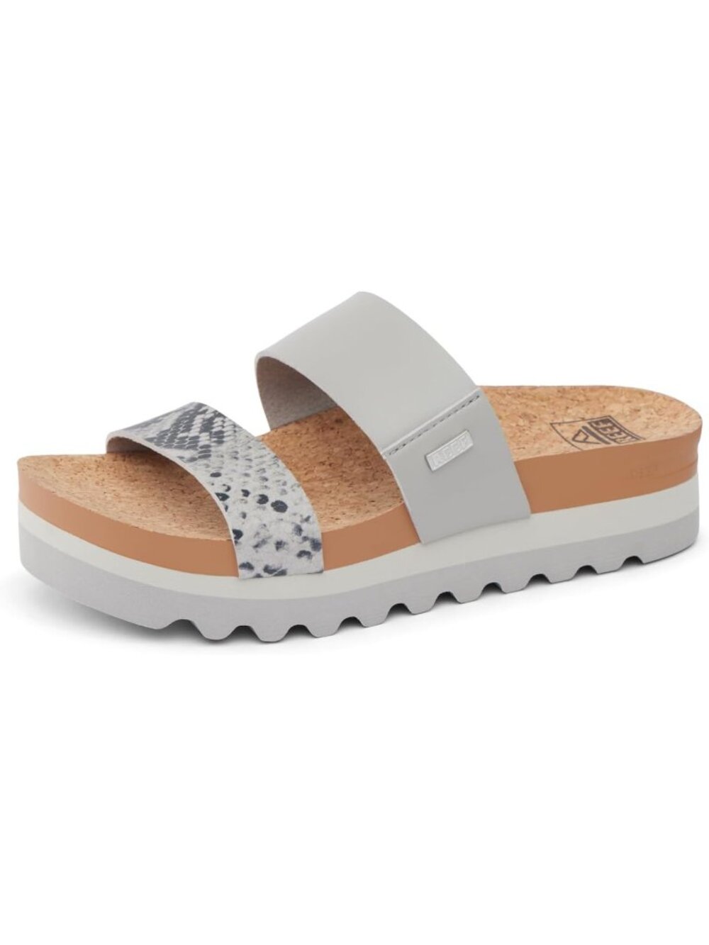Women's Snake Leather Arch Support Ultra Soft Cushion Platform Fashion Sandal